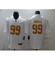 Men's Los Angeles Rams #99 Aaron Donald White Nike Leopard Print Limited Jersey