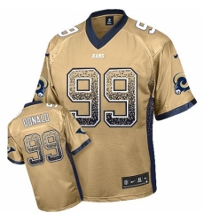 Men's Nike Los Angeles Rams #99 Aaron Donald Elite Gold Drift Fashion NFL Jersey