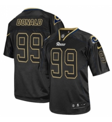 Men's Nike Los Angeles Rams #99 Aaron Donald Elite Lights Out Black NFL Jersey