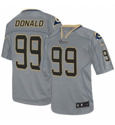 Men's Nike Los Angeles Rams #99 Aaron Donald Elite Lights Out Grey NFL Jersey