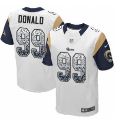 Men's Nike Los Angeles Rams #99 Aaron Donald Elite White Road Drift Fashion NFL Jersey