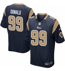 Men's Nike Los Angeles Rams #99 Aaron Donald Game Navy Blue Team Color NFL Jersey