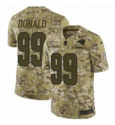 Men's Nike Los Angeles Rams #99 Aaron Donald Limited Camo 2018 Salute to Service NFL Jersey
