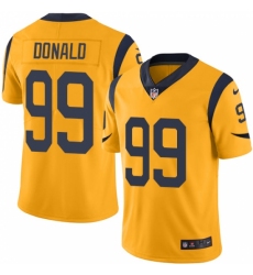 Men's Nike Los Angeles Rams #99 Aaron Donald Limited Gold Rush Vapor Untouchable NFL Jersey