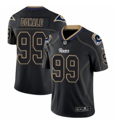 Men's Nike Los Angeles Rams #99 Aaron Donald Limited Lights Out Black Rush NFL Jersey