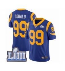 Men's Nike Los Angeles Rams #99 Aaron Donald Royal Blue Alternate Vapor Untouchable Limited Player Super Bowl LIII Bound NFL Jersey