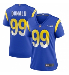 Women's Los Angeles Rams #99 Aaron Donald Blue Nike Royal Game Jersey.webp