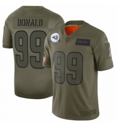 Women's Los Angeles Rams #99 Aaron Donald Limited Camo 2019 Salute to Service Football Jersey