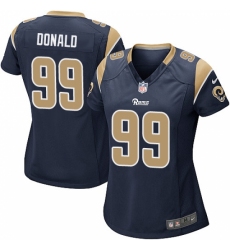 Women's Nike Los Angeles Rams #99 Aaron Donald Game Navy Blue Team Color NFL Jersey