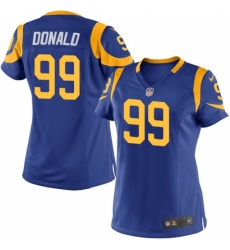 Women's Nike Los Angeles Rams #99 Aaron Donald Game Royal Blue Alternate NFL Jersey