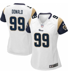 Women's Nike Los Angeles Rams #99 Aaron Donald Game White NFL Jersey