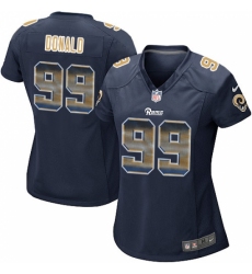 Women's Nike Los Angeles Rams #99 Aaron Donald Limited Navy Blue Strobe NFL Jersey