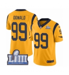 Youth Nike Los Angeles Rams #99 Aaron Donald Limited Gold Rush Vapor Untouchable Super Bowl LIII Bound NFL Jersey