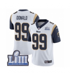 Youth Nike Los Angeles Rams #99 Aaron Donald White Vapor Untouchable Limited Player Super Bowl LIII Bound NFL Jersey