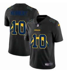 Men's Los Angeles Chargers #10 Justin Herbert Black Nike Black Shadow Edition Limited Jersey