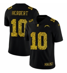Men's Los Angeles Chargers #10 Justin Herbert Nike Leopard Print Fashion Vapor Limited NFL Jersey Black