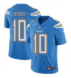 Men's Nike Los Angeles Chargers #10 Justin Herbert Electric Blue Alternate Stitched NFL Vapor Untouchable Limited Jersey