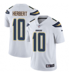 Men's Nike Los Angeles Chargers #10 Justin Herbert White Stitched NFL Vapor Untouchable Limited Jersey