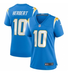 Women's Los Angeles Chargers #10 Justin Herbert Nike Powder Blue 2020 NFL Draft First Round Pick Game Jersey.webp