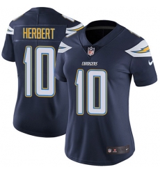 Women's Nike Los Angeles Chargers #10 Justin Herbert Navy Blue Team Color Stitched NFL Vapor Untouchable Limited Jersey