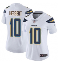 Women's Nike Los Angeles Chargers #10 Justin Herbert White Stitched NFL Vapor Untouchable Limited Jersey
