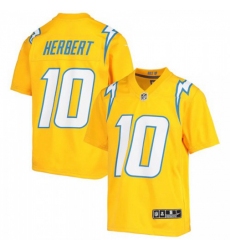 Youth Los Angeles Chargers #10 Justin Herbert Nike Gold Inverted Team Game Jersey