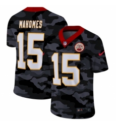 Men's Kansas City Chiefs #15 Patrick Mahomes Camo 2020 Nike Limited Jersey