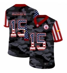 Men's Kansas City Chiefs #15 Patrick Mahomes Camo Flag Nike Limited Jersey