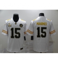 Men's Kansas City Chiefs #15 Patrick Mahomes Nike White Super Bowl LIV Champions Limited Jersey
