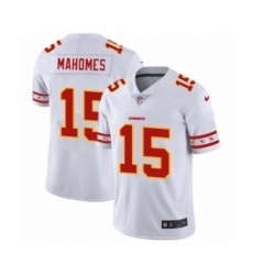 Men's Kansas City Chiefs #15 Patrick Mahomes White Team Logo Cool Edition Jersey