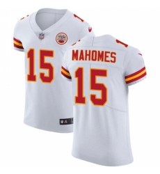 Nike Kansas City Chiefs #15 Patrick Mahomes White Men's Stitched NFL Vapor Untouchable Elite Jersey