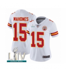 Women's Kansas City Chiefs #15 Patrick Mahomes White Vapor Untouchable Limited Player Super Bowl LIV Bound Football Jersey