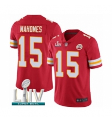 Youth Kansas City Chiefs #15 Patrick Mahomes Red Team Color Vapor Untouchable Limited Player Super Bowl LIV Bound Football Jersey