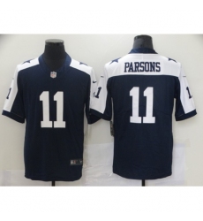 Men's Dallas Cowboys #11 Micah Parsons Nike Blue 2021 Throwback Limited Jersey