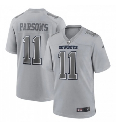 Men's Dallas Cowboys #11 Micah Parsons Nike Gray Atmosphere Fashion Game Jersey