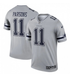 Men's Dallas Cowboys #11 Micah Parsons Nike Gray Inverted Legend Player Jersey