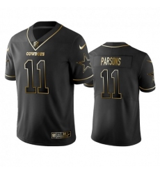 Men's Nike Dallas Cowboys #11 Micah Parsons Black-Gold Stitched NFL Vapor Untouchable Limited Jersey