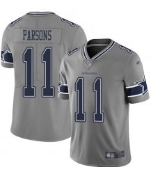 Men's Nike Dallas Cowboys #11 Micah Parsons Gray Stitched NFL Limited Inverted Legend Jersey