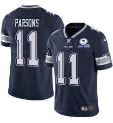 Men's Nike Dallas Cowboys #11 Micah Parsons Navy Blue Team Color Stitched With Established In 1960 Patch NFL Vapor Untouchable Limited Jersey