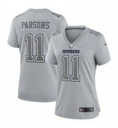 Women's Dallas Cowboys #11 Micah Parsons Nike Gray Atmosphere Fashion Game Jersey
