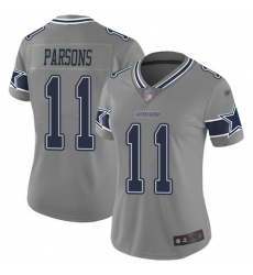 Women's Nike Dallas Cowboys #11 Micah Parsons Gray Stitched NFL Limited Inverted Legend Jersey