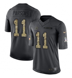 Youth Nike Dallas Cowboys #11 Micah Parsons Black Stitched NFL Limited 2016 Salute to Service Jersey