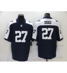 Men's Dallas Cowboys #27 Trevon Diggs Blue Throwback Limited Stitched Football Jersey