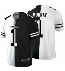 Men's Arizona Cardinals #1 Kyler Murray Black White Limited Split Fashion Football Jersey