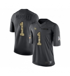 Men's Arizona Cardinals #1 Kyler Murray Limited Black 2016 Salute to Service Football Jersey