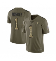 Men's Arizona Cardinals #1 Kyler Murray Limited Olive Camo 2017 Salute to Service Football Jersey