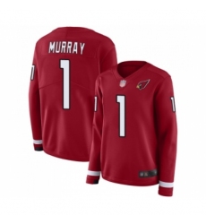 Women's Arizona Cardinals #1 Kyler Murray Limited Red Therma Long Sleeve Football Jersey