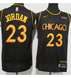 Men's Chicago Bulls #23 Michael Jordan Black Nike Swingman Basketball Jersey