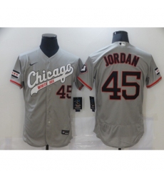 Men's Chicago White Sox #45 Michael Jordan Grey Nike MLB Jersey