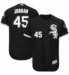 Men's Majestic Chicago White Sox #45 Michael Jordan Black Flexbase Authentic Collection MLB Jersey